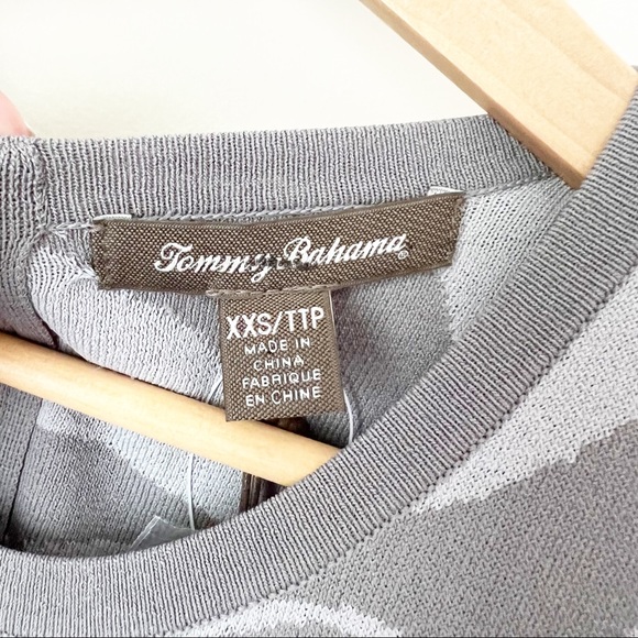 Tommy Bahama Dunbar Palm Knit Sleeveless Sheath Dress Harbor Grey XXS NWT - Picture 4 of 11